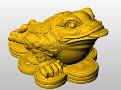 Feng shui money toad Free 3D print model