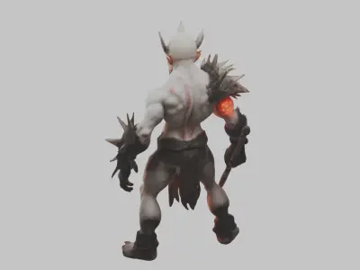 Monster Warrior Character Low-poly 3D model