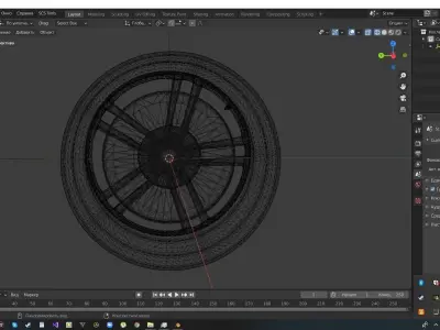 Disk for Mersedes GLE Low-poly 3D model