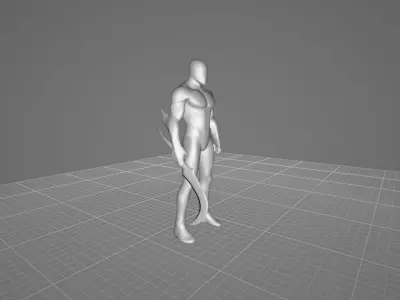 Stealth Supervillain Character Game Ready GLB Model 3D Low-poly 3D model