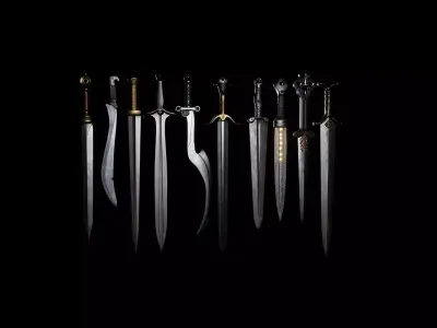 Short Swords Low-poly 3D model