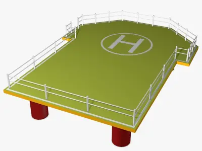 Helicopter Platform 3D model