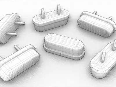 Quartz Crystal Oscillator 16 Mhz High and Low-poly 3D model