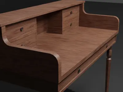 Writing Desk Free low-poly 3D model