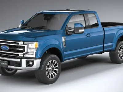 Ford F350 Super Duty Lariat Super Cab LB 2022 3D model