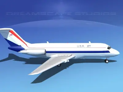 Douglas DC-9-20 USA Jet 3D model