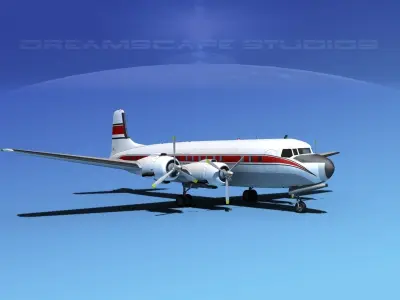 Douglas DC-7B Corporate 1 3D model