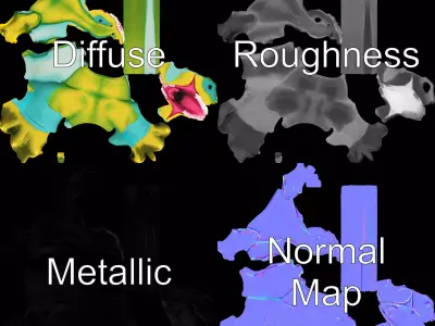 Vivid Tyrannosaurus model pack Low-poly 3D model