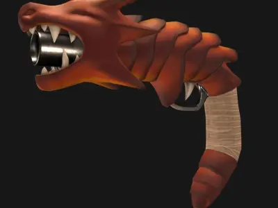 Dragon Gun Low-poly 3D model