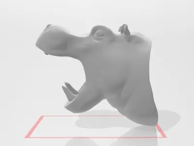 Hippotamus Head 3D model