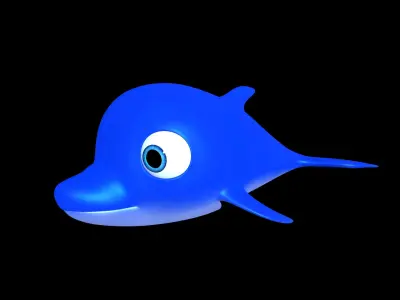 Dolphin Cartoon 3d 3D model