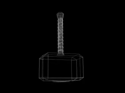 Thors Hammer Free low-poly 3D model