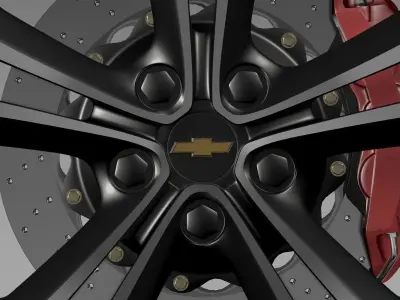 Chevrolet Volt Z spec concept wheel 3D model
