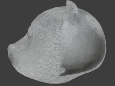 Teddy Bear head - fur not included Free 3D model