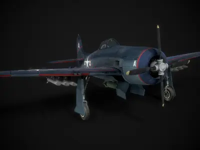 WW2 Grumman F8F Bearcat 3D model