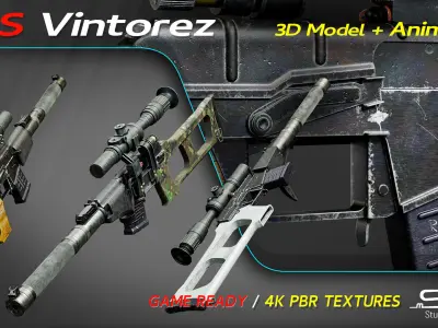 Vss Vintorez Low-poly 3D model