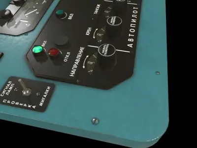 Mi-8MT Mi-17MT Central Panels Board Russian Low-poly 3D model