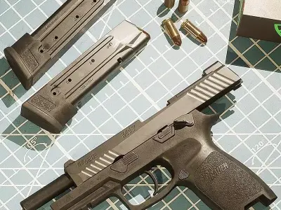 SIG P320 M17 Low-poly 3D model