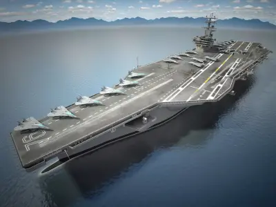 USS Ronald Reagan CVN76 Carrier 3D model