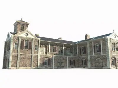18th century architectural buildings 3D model