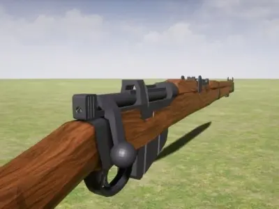 Lee-Enfield SMLE No1 Mk3 303 with Bayonet blend and fbx files Free low-poly 3D model