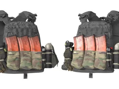 AVS PLATE CARRIER V4 Low-poly 3D model