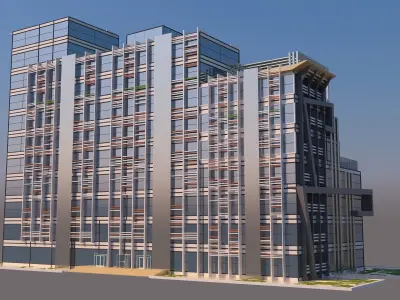 0058 - Commercial and Business Building 3D model