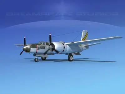 Douglas A-26C Invader V03 USAAF 3D model