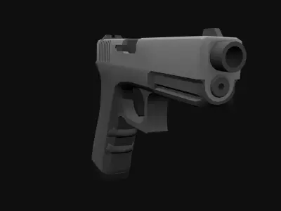 Low Poly Glock 17 Low-poly 3D model buy