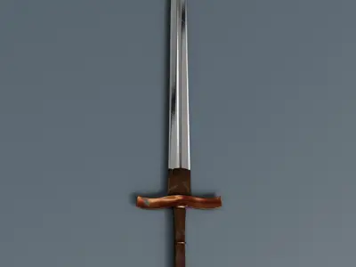 Long Sword PBR 3D model Low-poly 3D model