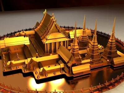 Chinese ancient temple 3D model
