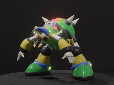 Web Spider Low-poly 3D model