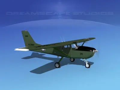 Cessna T-41 Mescalero US Army 4 3D model