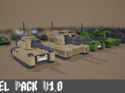 Voxel Pack 01 Low-poly 3D model