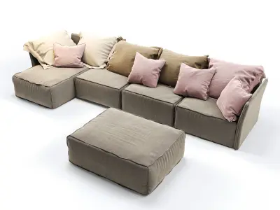 Modular sofa Indipendent Erba  Free 3D model