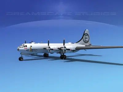 Boeing B-29 Superfortress Sawnee Princess 3D model
