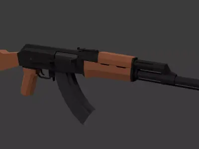 Ak-47 Lowpoly Low-poly 3D model