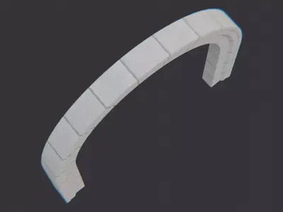 Stone Archway Capital Ornament for Building Facades 3D model