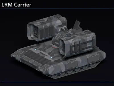 Scifi SRM LRM Carrier Low-poly 3D model