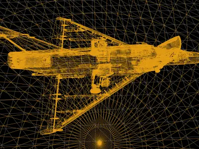 Rigged Dassault Mirage Fighter 3D model