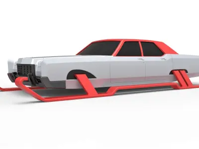Car of Santa Scale 1 to 25 3D print model