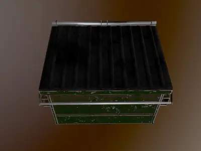 Commercial Bin Low-poly 3D model