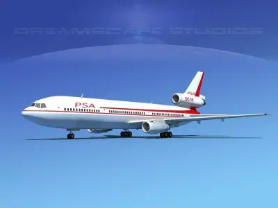 Douglas DC-10 PSA 3D model