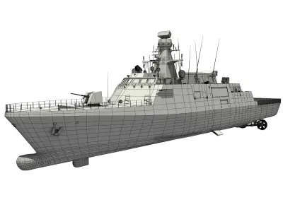 TCG KINALIADA - Turkish Milgem Class Corvette 3D model