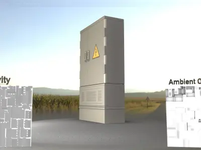 Electrical Distribution Cabinet 87 Low-poly 3D model