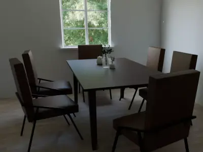Dining Set ASHLEY Zumbado 3D model