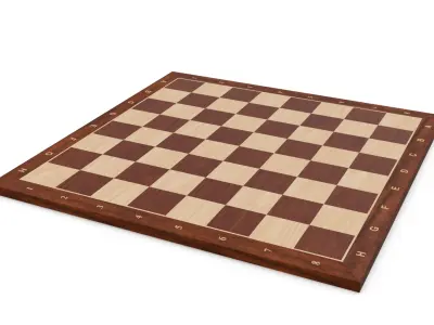 Wooden Chessboard 3D model