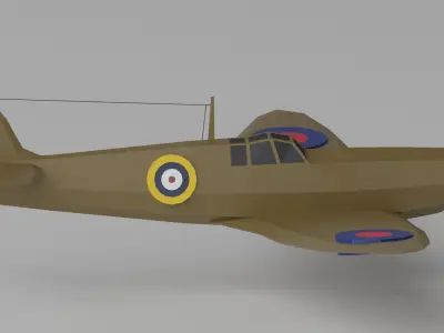 Supermarine Spitfire Royal Air Force Fighter WW2 3D model