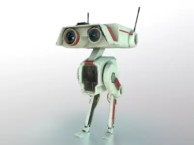 Droid DB-1 Low-poly 3D model