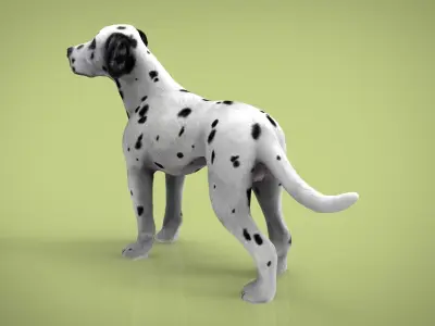 DALMATIAN dog Low-poly 3D model